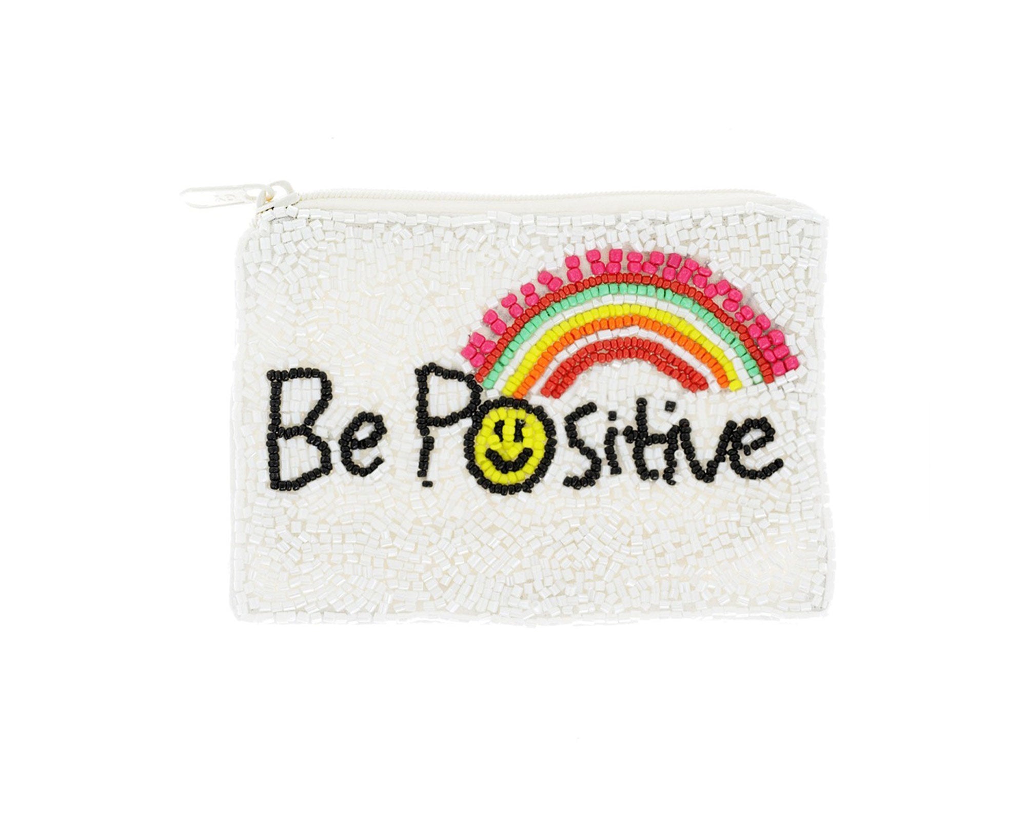 Égayez vos journées avec notre porte-monnaie en perle "Be Positive" ! 💫🌟 #PositivitéEnPerle