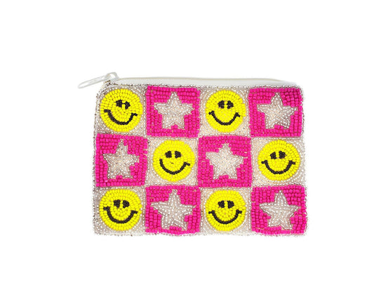 Égayez vos journées avec notre porte-monnaie en perle "Be Positive" ! 💫🌟 #PositivitéEnPerle