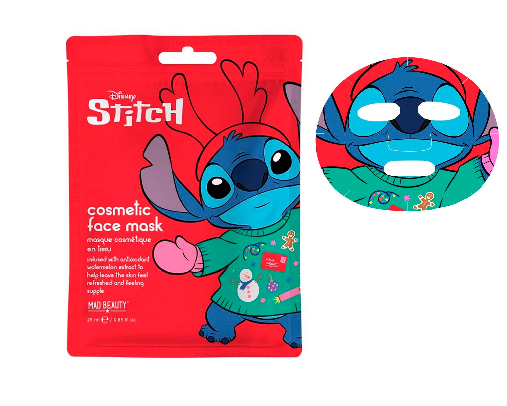 Masque visage- Stitch Noël