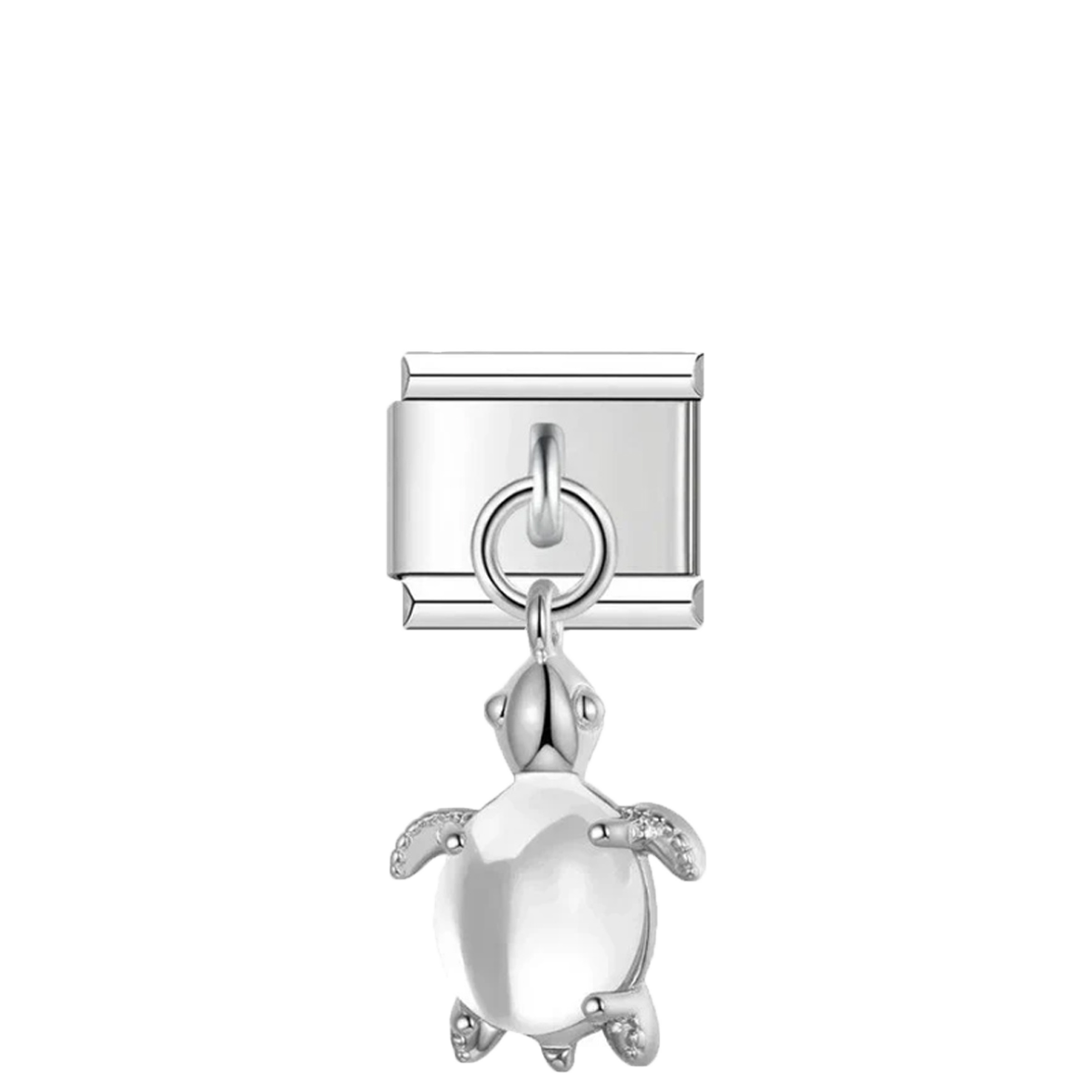 Charm argenté  white Turtle