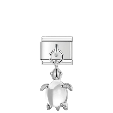 Charm argenté  white Turtle