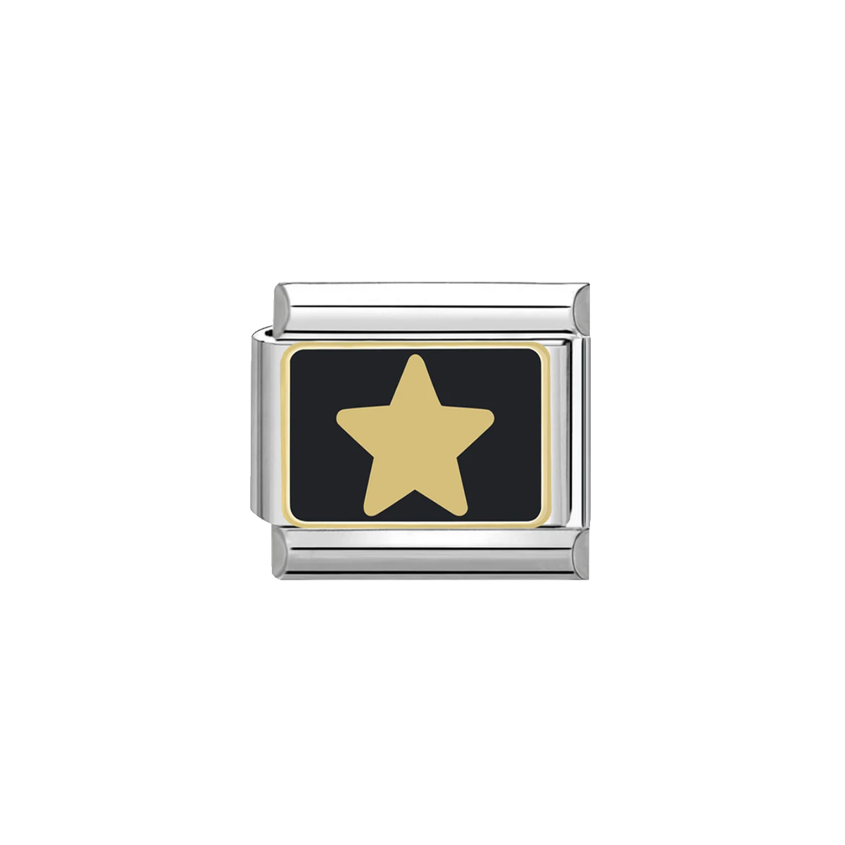 Charm argenté  black star