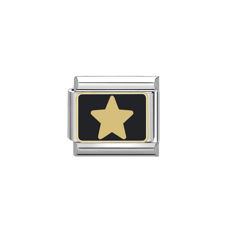 Charm argenté  black star