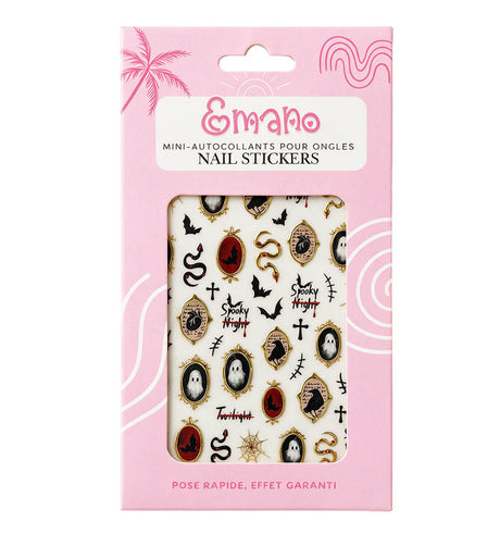 Stickers Ongles Haunted Portraits EMANO motifs Halloween gothiques