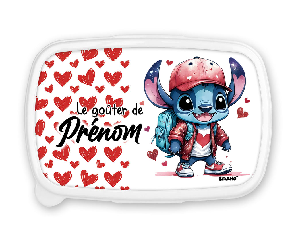 Boite à goûter  personnalisée-stitch