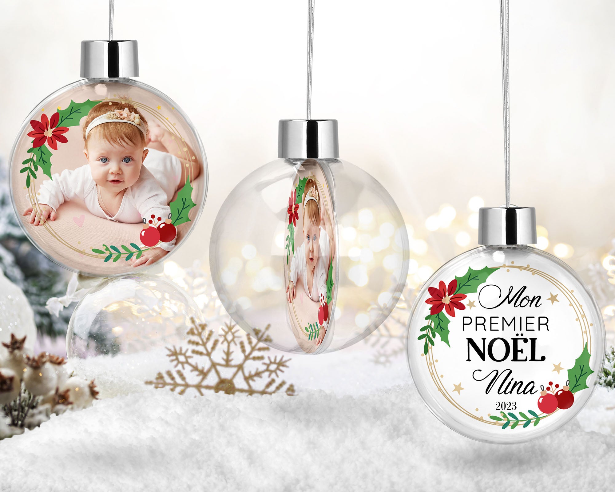 Boule de noël personnalisée