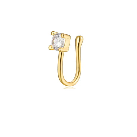 Faux piercing doré solitaire en argent 925 – bijou sans perçage nez et oreille Emano Nouvelle-Calédonie.