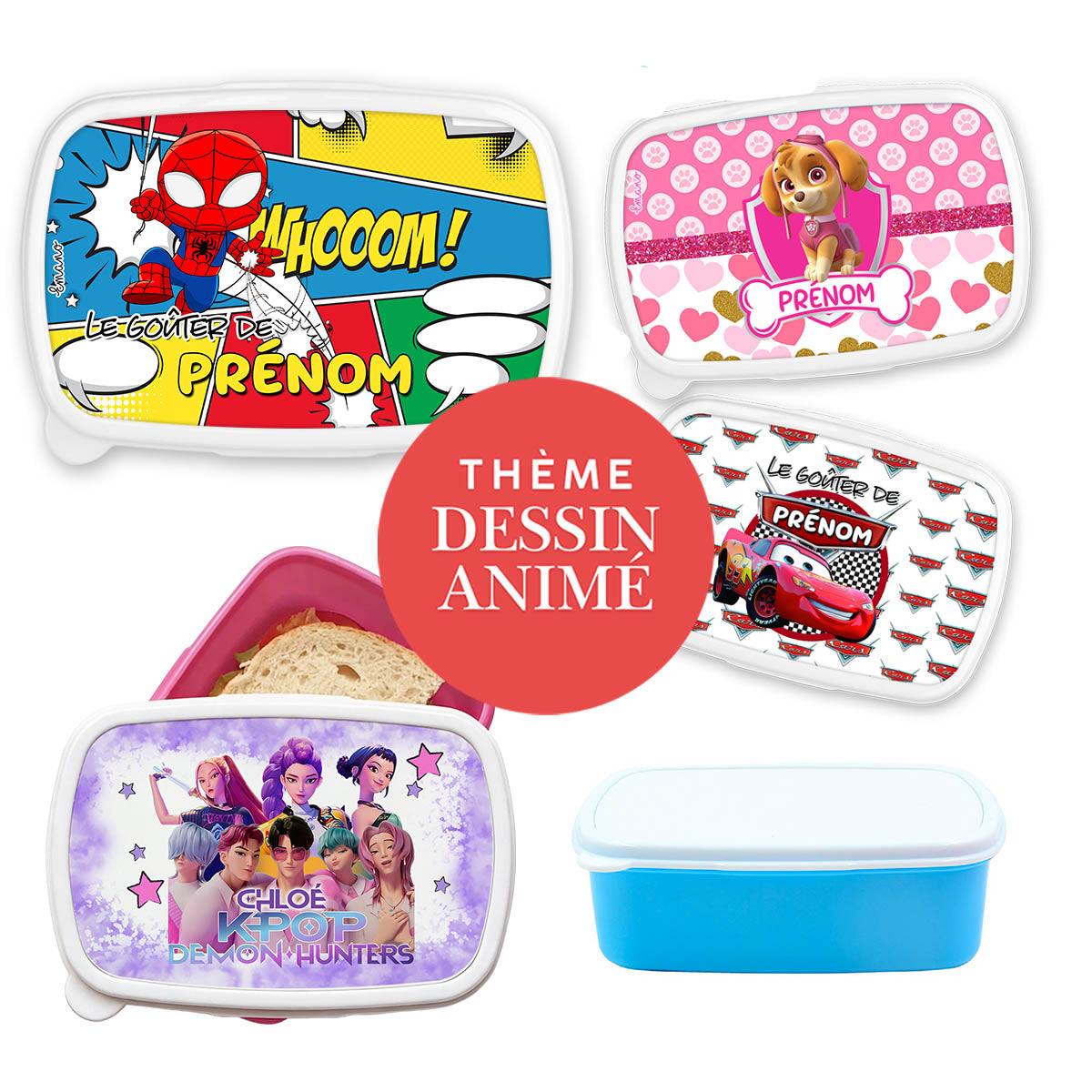 Boîte à goûter – Univers dessins animés