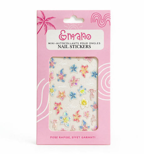 Stickers ongles Tutti Bloom fleurs pastel multicolores EMANO