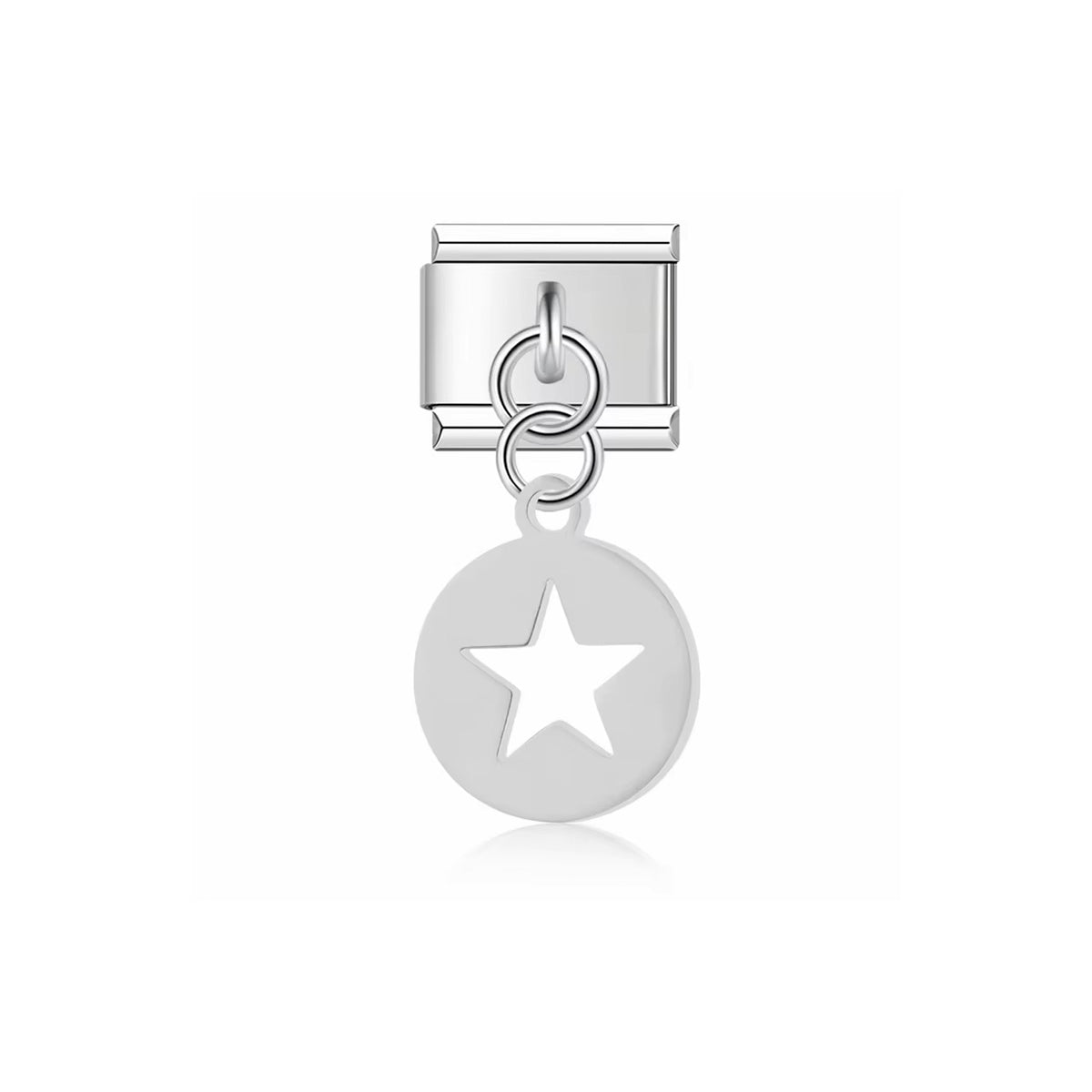 Charm Italien Silver Star – étoile argentée ajourée | bijou fantaisie Emano Nouvelle-Calédonie.