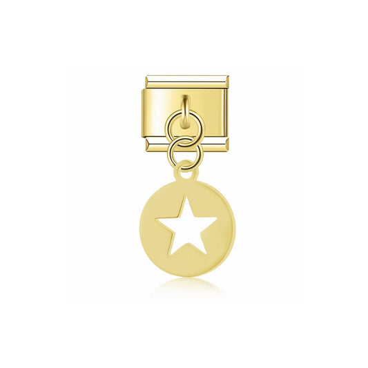 Charm Italien Golden Star – étoile dorée ajourée | bijou fantaisie Emano Nouvelle-Calédonie.