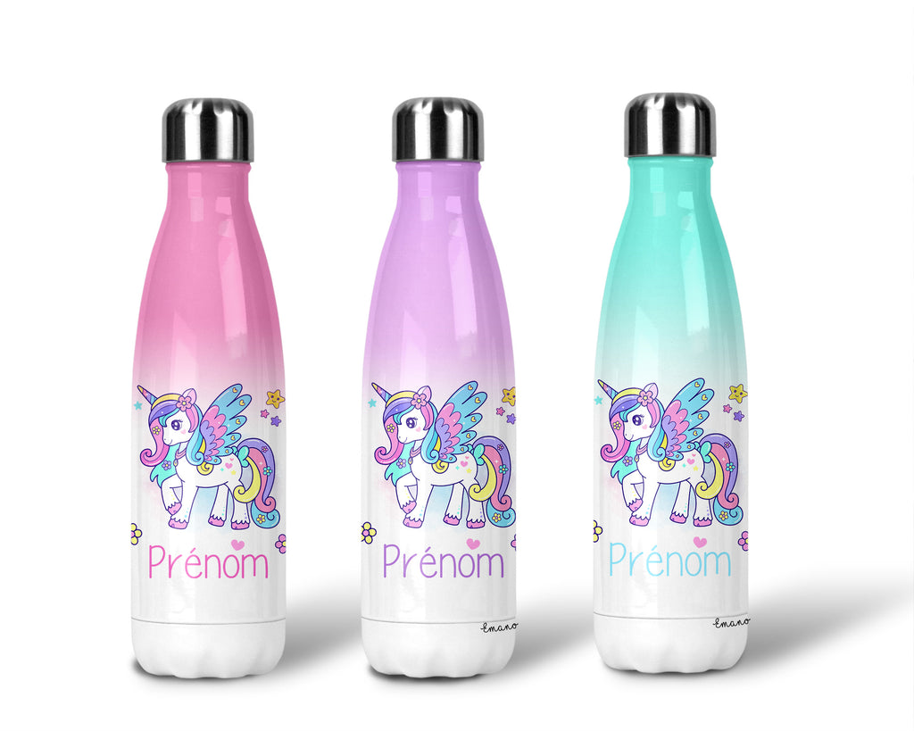 Gourde Licorne : Magie en Main. Explorez la féérie avec notre Gourde Licorne : votre compagnon magique pour rester hydraté en beauté !