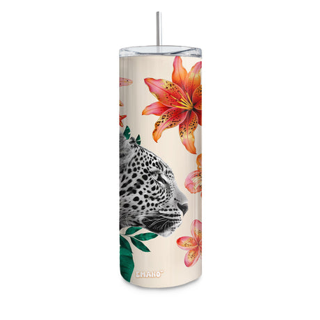 Tumbler Wild Paradise 20 oz avec léopard fleurs et étoiles de mer