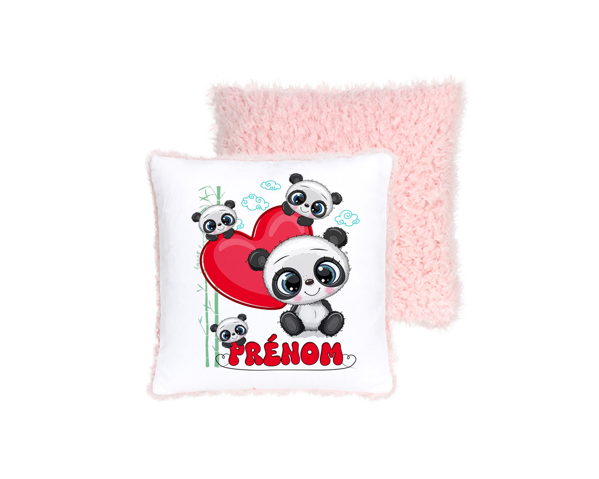 Coussin Pandas Personnalisé : Un Ami à Câliner.