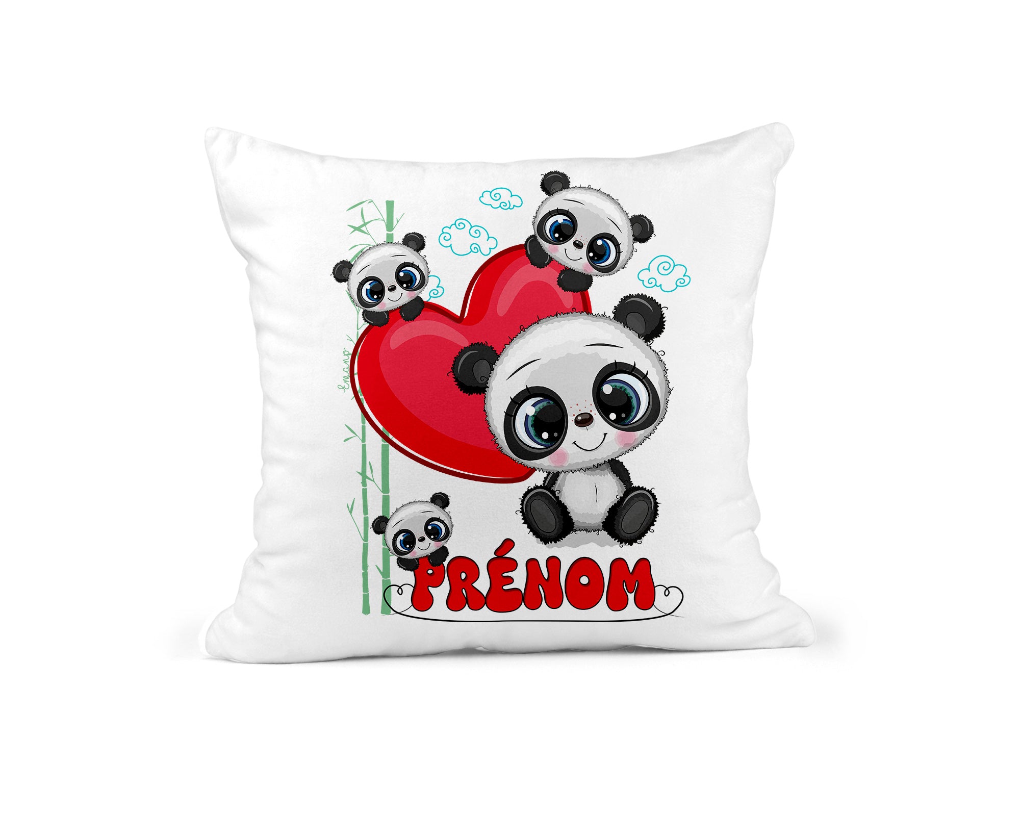 Coussin Pandas Personnalisé : Un Ami à Câliner.