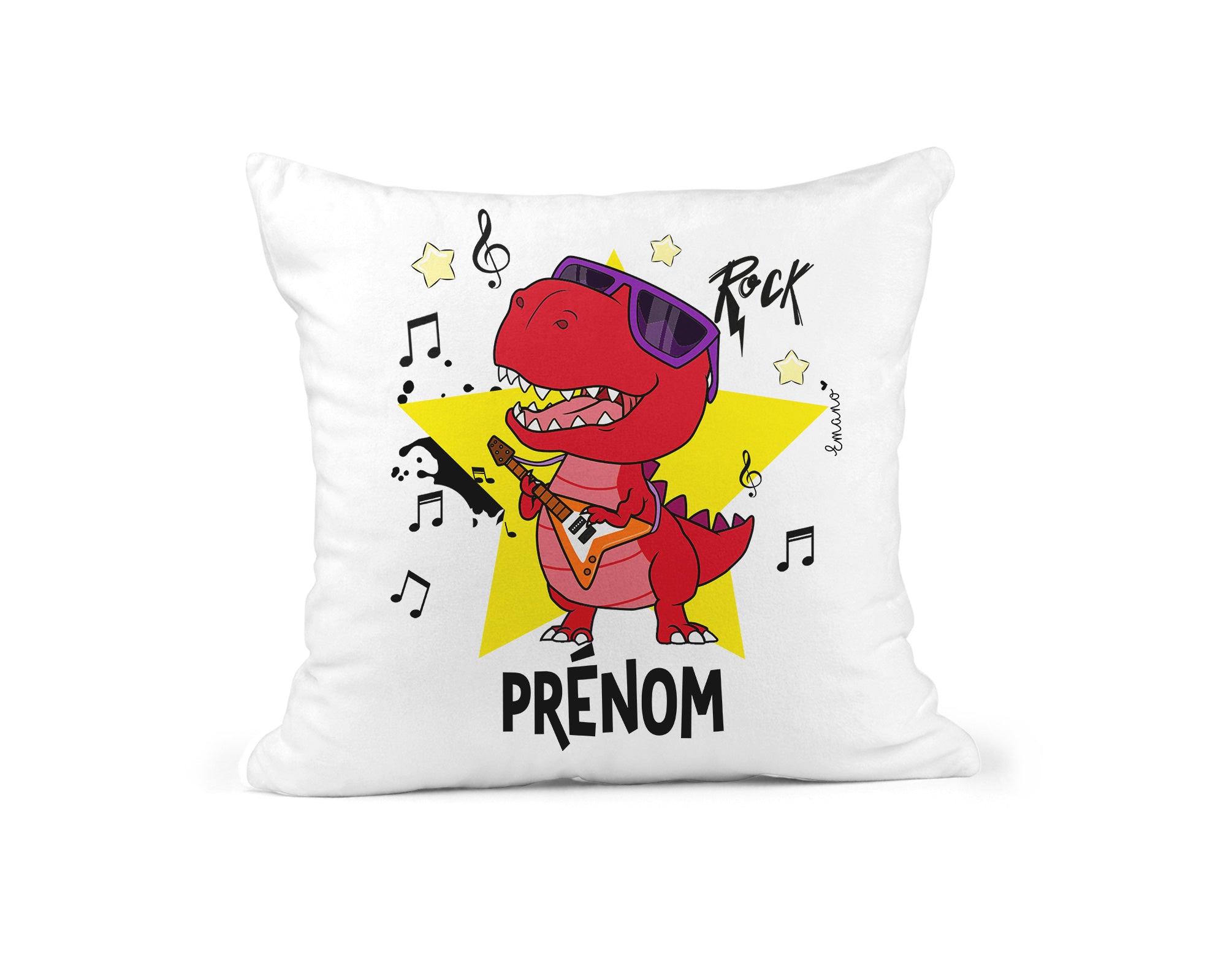Coussin Dinosaure Musicien Personnalisé : Groove Personnalisé