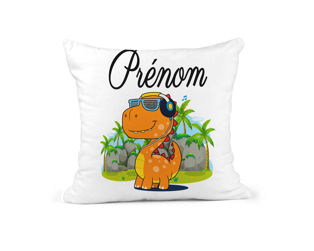 Coussin Dinosaure Musicien Personnalisé : Groove Personnalisé.