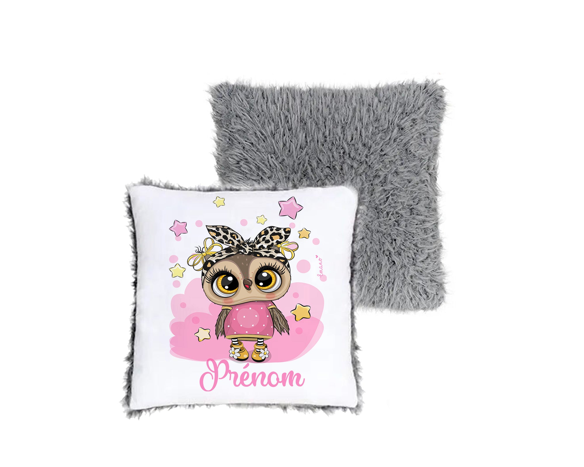 Coussin Hibou Personnalisé : Compagnon de Rêves.