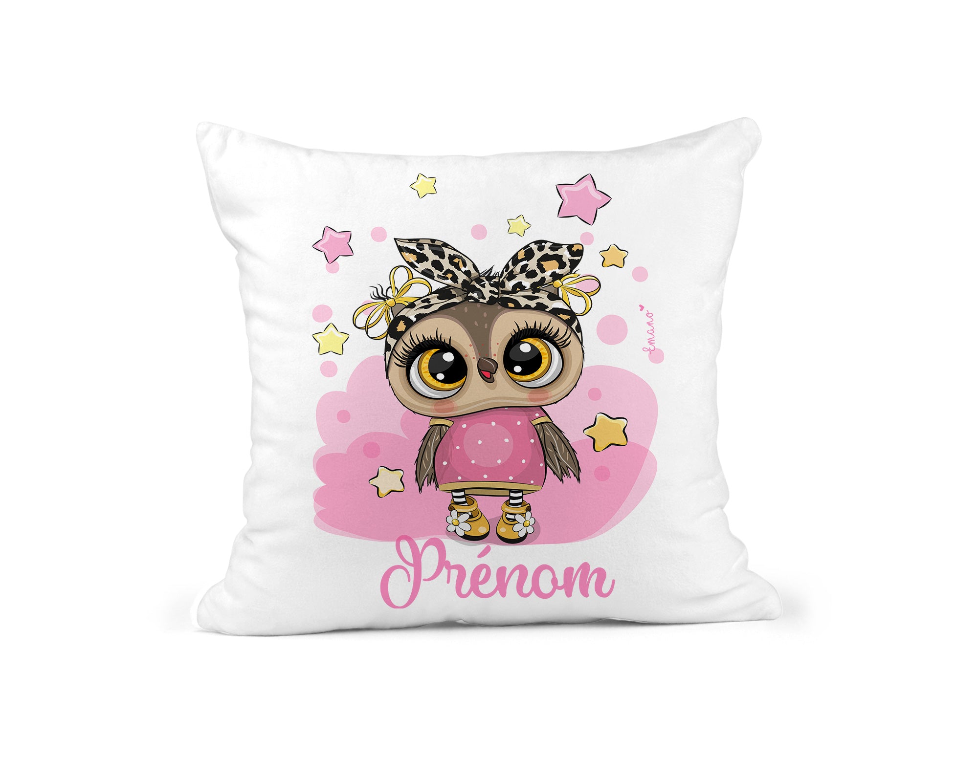 Coussin Hibou Personnalisé : Compagnon de Rêves.