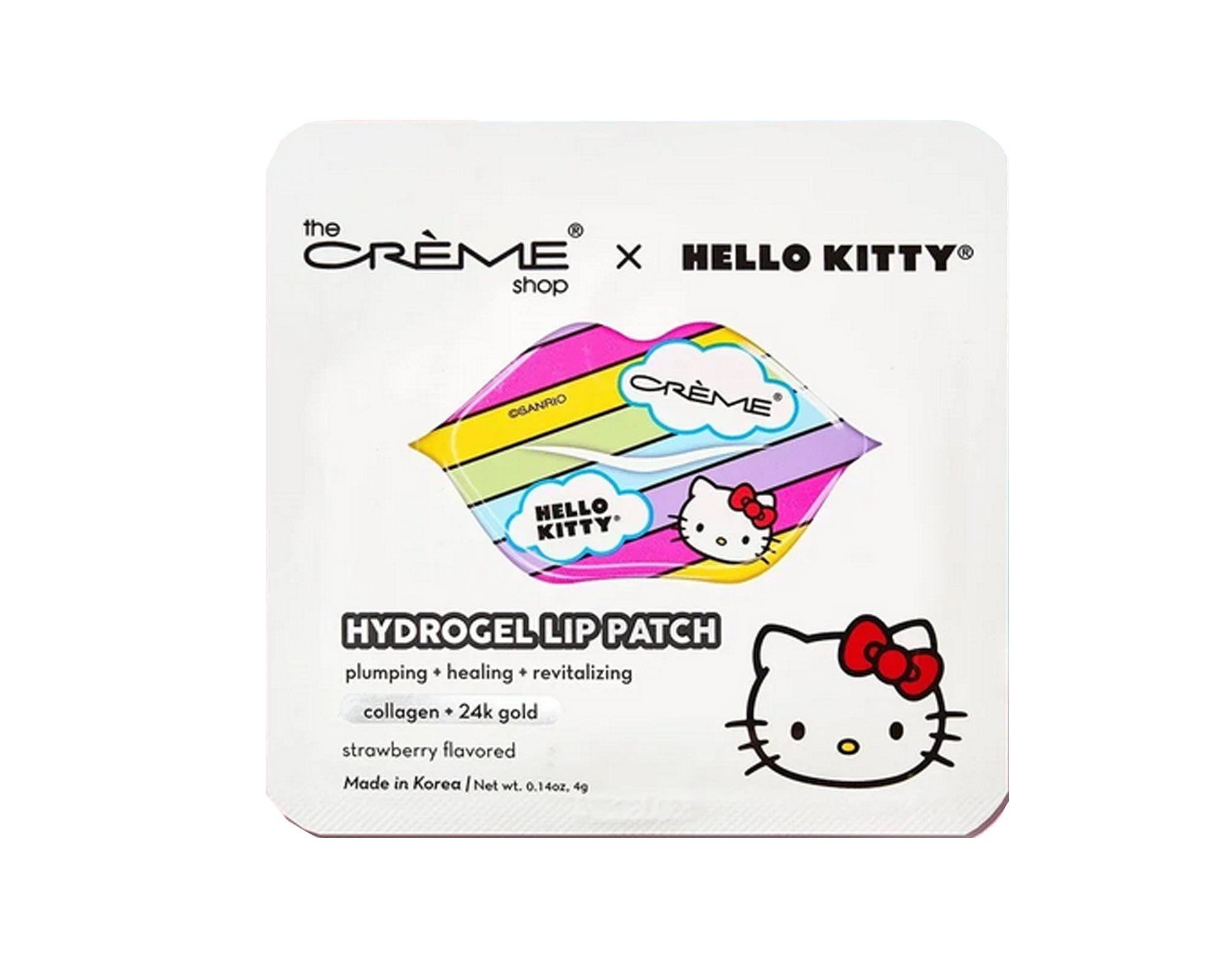 Patch à lèvres hydrogel Hello Kitty | Aromatisé à la Fraise