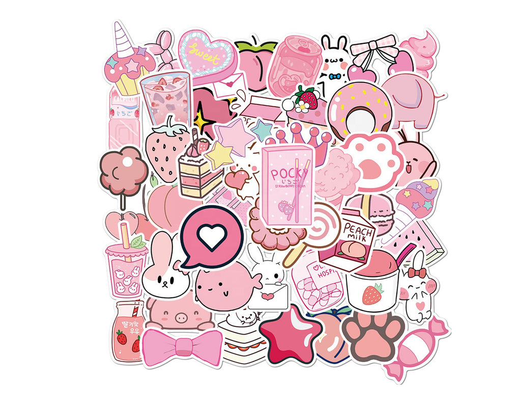 Lots de 50 stickers kawaii