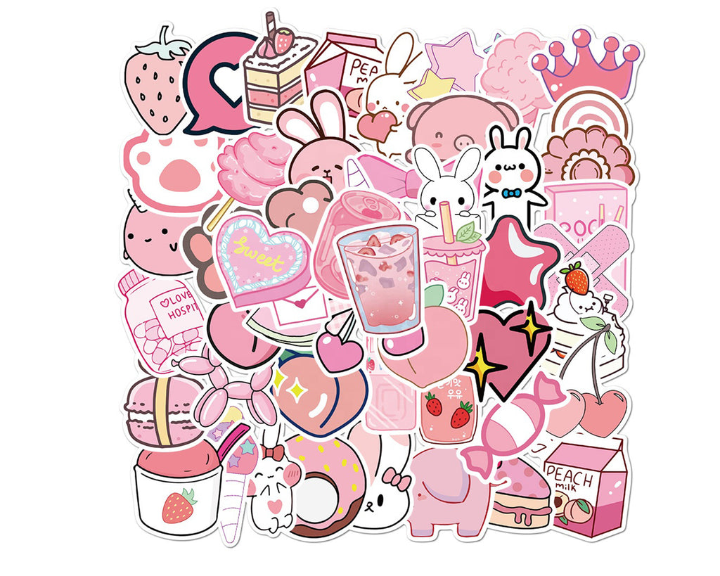 Lots de 50 stickers kawaii