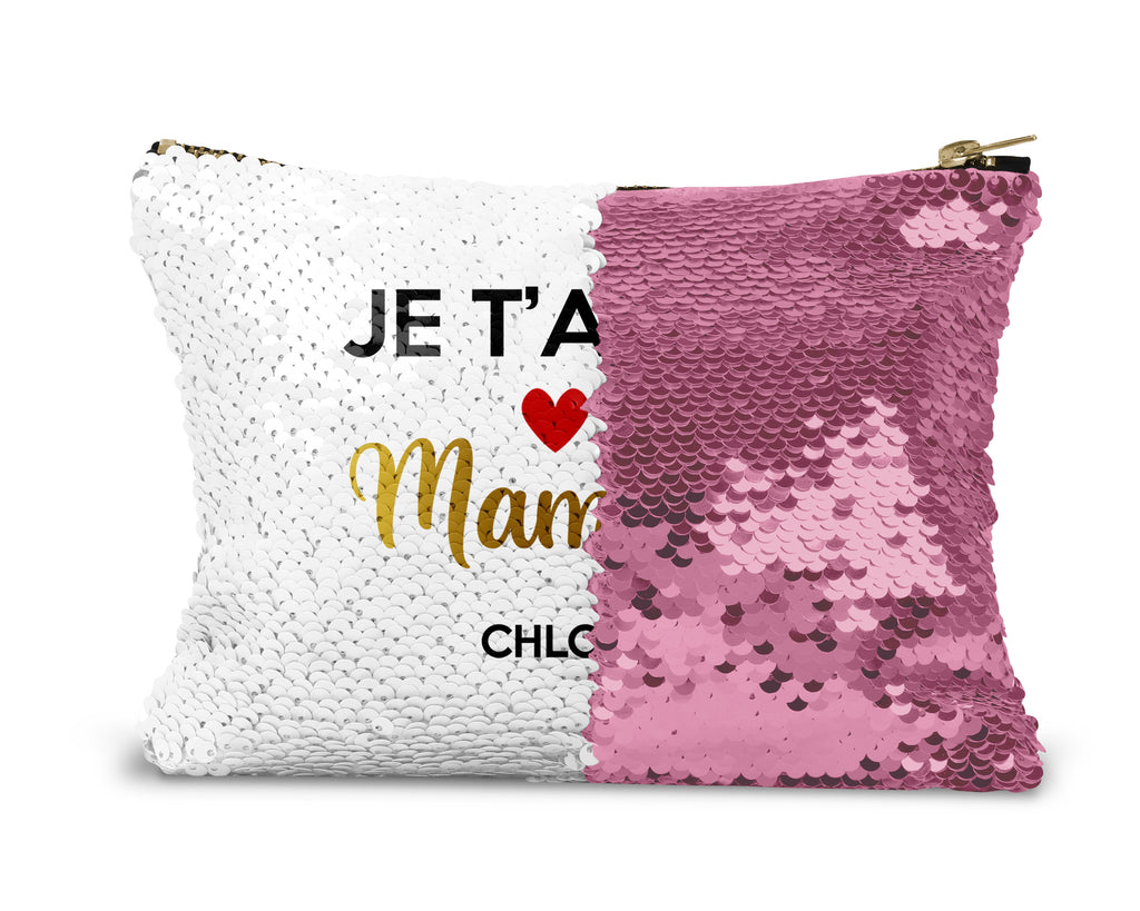 Pochette sequin personnalisable