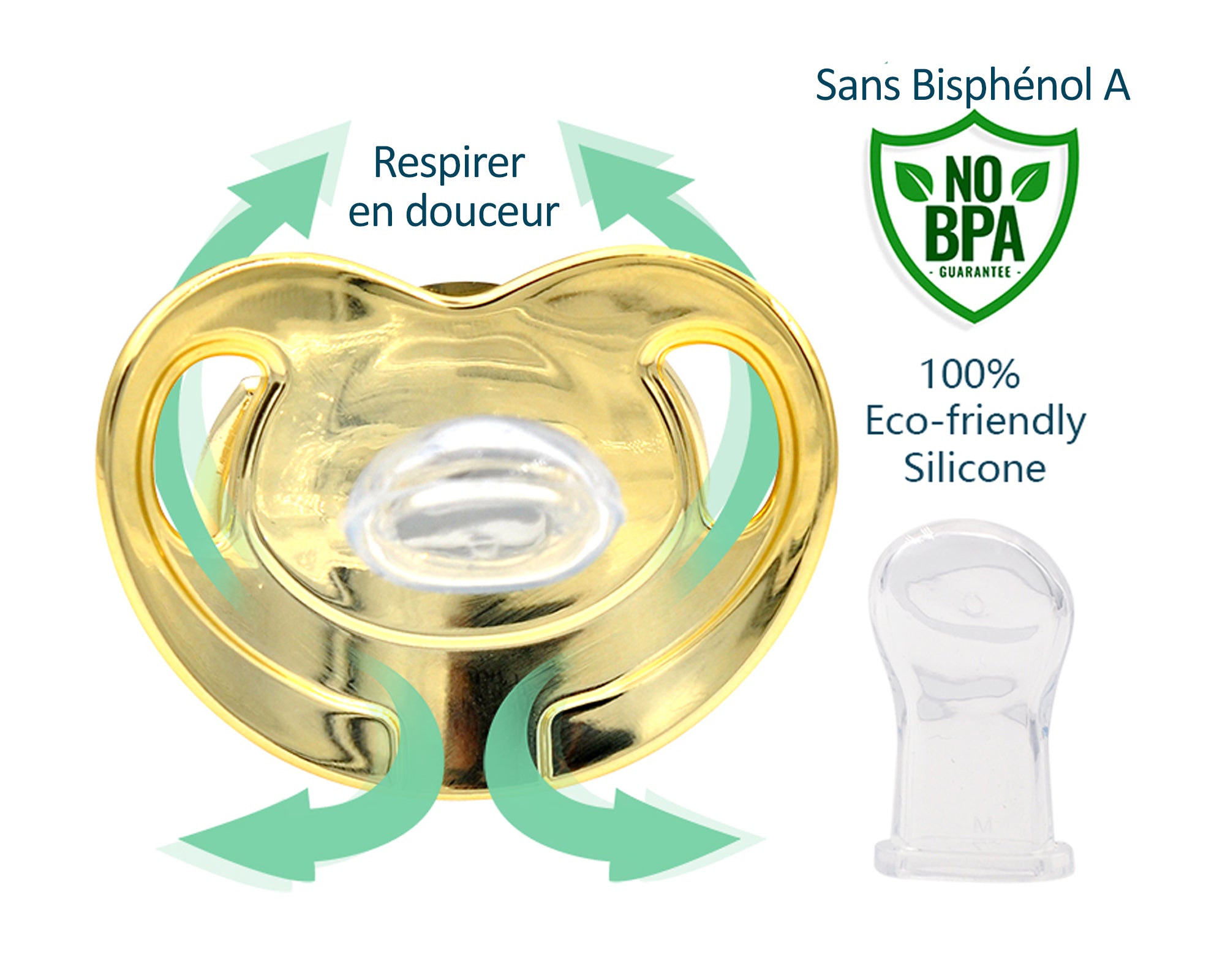 Tétine et attache luxueuses personnalisées