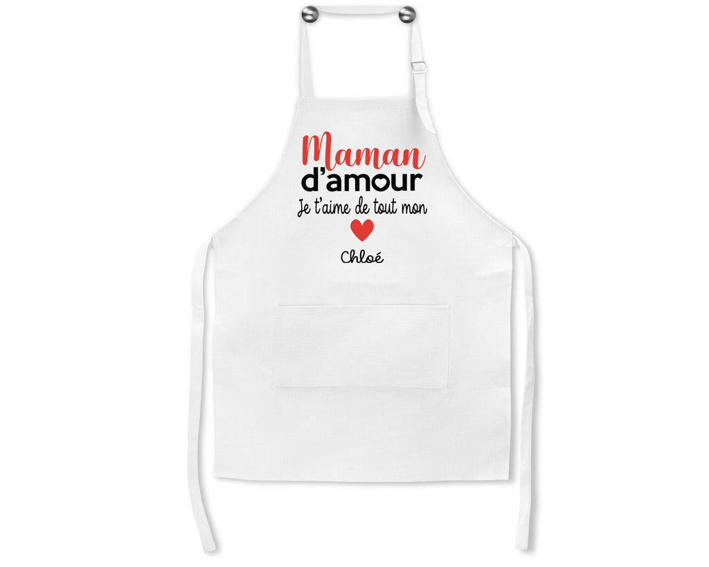 Tablier "Maman d'amour" personnalisable