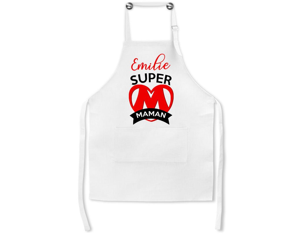 Tablier "Super maman" personnalisable