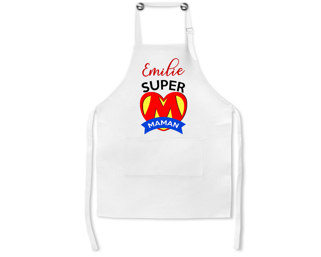 Tablier "Super maman" personnalisable