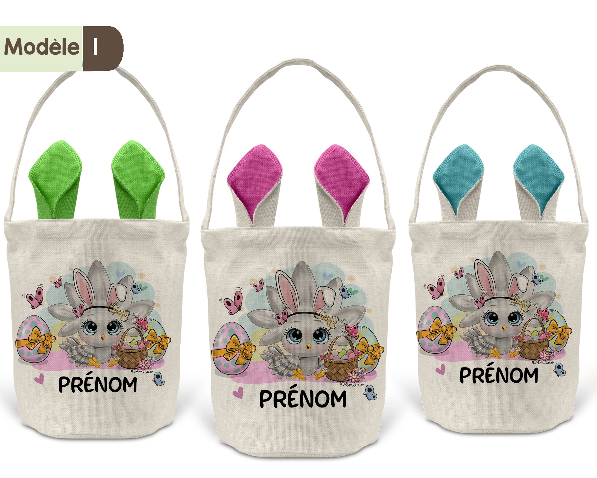 Panier de Pâques personnalisé -Thème animaux