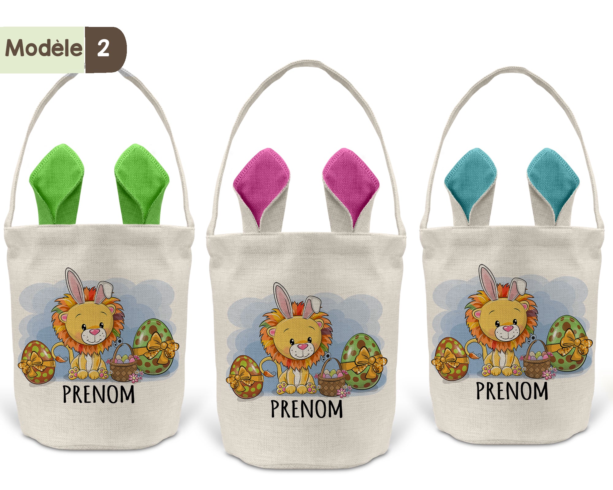 Panier de Pâques personnalisé -Thème animaux