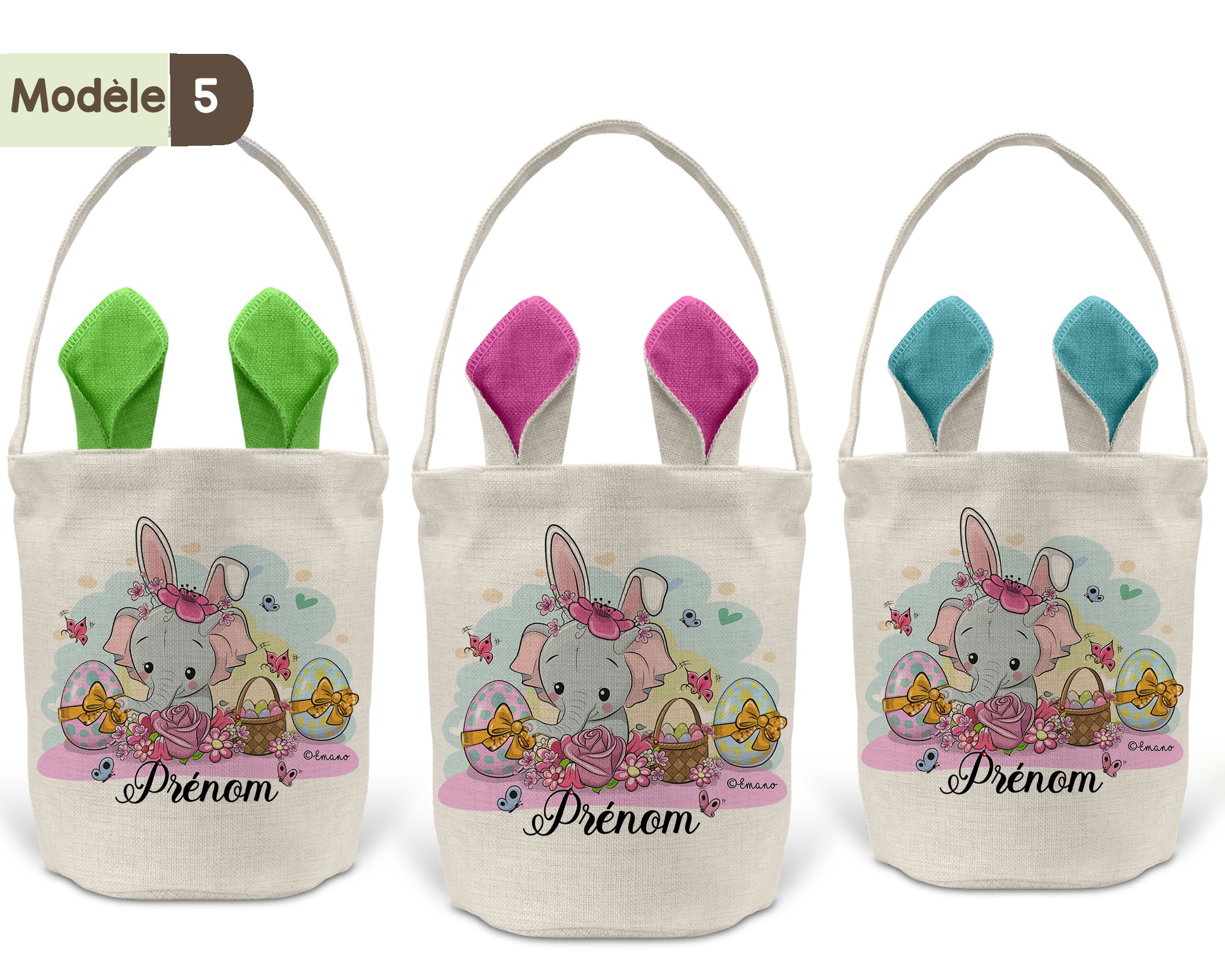 Panier de Pâques personnalisé -Thème animaux