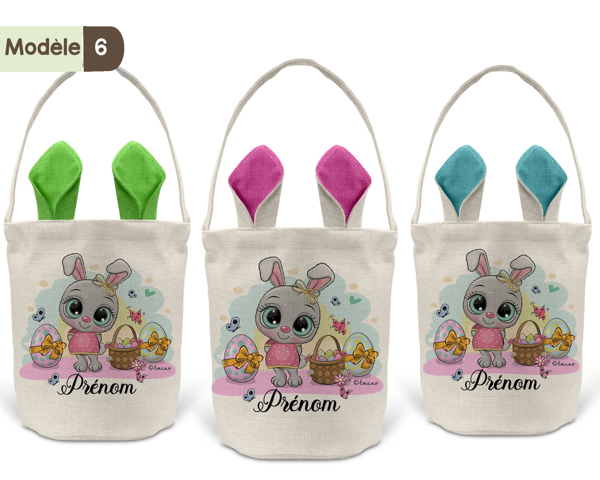 Panier de Pâques personnalisé -Thème animaux