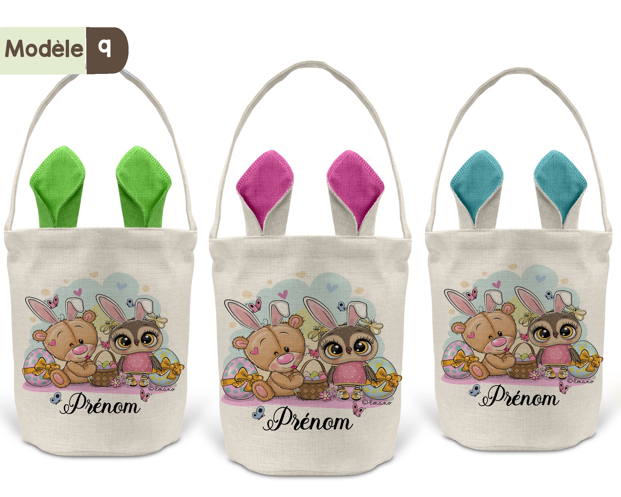 Panier de Pâques personnalisé -Thème animaux